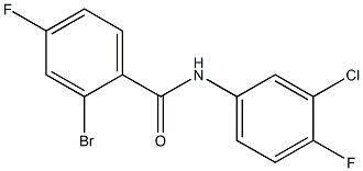 2-bromo-N-(3-chloro-4-fluorophenyl)-4-fluorobenzamide,,结构式