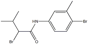 2-bromo-N-(4-bromo-3-methylphenyl)-3-methylbutanamide,,结构式