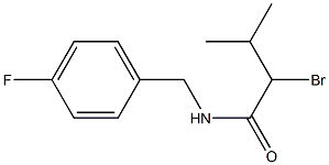 2-bromo-N-(4-fluorobenzyl)-3-methylbutanamide,,结构式