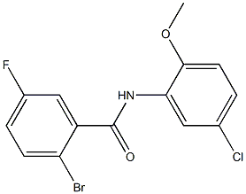 2-bromo-N-(5-chloro-2-methoxyphenyl)-5-fluorobenzamide 化学構造式