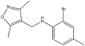 2-bromo-N-[(3,5-dimethyl-1,2-oxazol-4-yl)methyl]-4-methylaniline Structure
