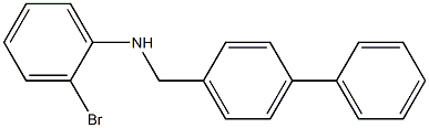 2-bromo-N-[(4-phenylphenyl)methyl]aniline 化学構造式