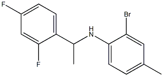 2-bromo-N-[1-(2,4-difluorophenyl)ethyl]-4-methylaniline,,结构式