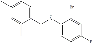 2-bromo-N-[1-(2,4-dimethylphenyl)ethyl]-4-fluoroaniline 化学構造式
