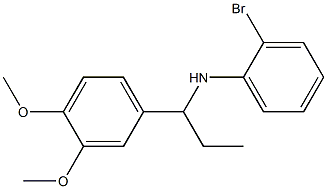 2-bromo-N-[1-(3,4-dimethoxyphenyl)propyl]aniline 结构式