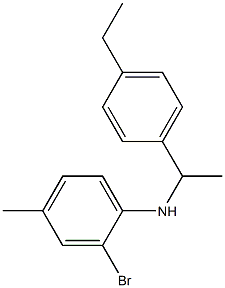 2-bromo-N-[1-(4-ethylphenyl)ethyl]-4-methylaniline 化学構造式