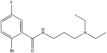 2-bromo-N-[3-(diethylamino)propyl]-5-fluorobenzamide Struktur