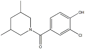 2-chloro-4-[(3,5-dimethylpiperidin-1-yl)carbonyl]phenol,,结构式