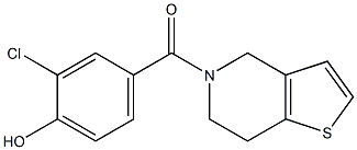 2-chloro-4-{4H,5H,6H,7H-thieno[3,2-c]pyridin-5-ylcarbonyl}phenol,,结构式