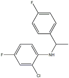 2-chloro-4-fluoro-N-[1-(4-fluorophenyl)ethyl]aniline 化学構造式