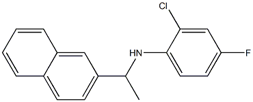 2-chloro-4-fluoro-N-[1-(naphthalen-2-yl)ethyl]aniline Structure