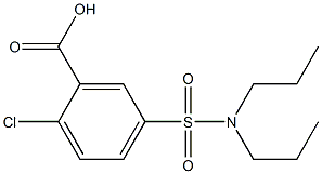 2-chloro-5-(dipropylsulfamoyl)benzoic acid,,结构式