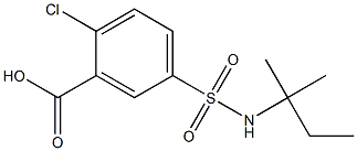 2-chloro-5-[(2-methylbutan-2-yl)sulfamoyl]benzoic acid,,结构式