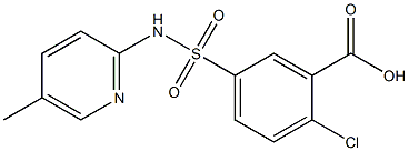 2-chloro-5-[(5-methylpyridin-2-yl)sulfamoyl]benzoic acid Structure