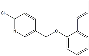 2-chloro-5-[2-(prop-1-en-1-yl)phenoxymethyl]pyridine,,结构式