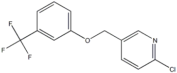 2-chloro-5-[3-(trifluoromethyl)phenoxymethyl]pyridine 结构式
