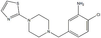  2-chloro-5-{[4-(1,3-thiazol-2-yl)piperazin-1-yl]methyl}aniline