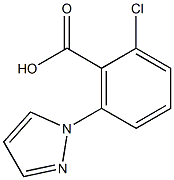 2-chloro-6-(1H-pyrazol-1-yl)benzoic acid Struktur