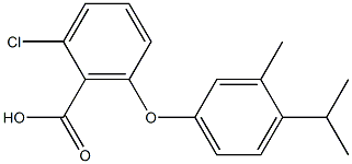 2-chloro-6-[3-methyl-4-(propan-2-yl)phenoxy]benzoic acid