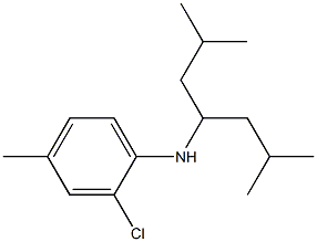 2-chloro-N-(2,6-dimethylheptan-4-yl)-4-methylaniline 化学構造式