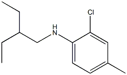 2-chloro-N-(2-ethylbutyl)-4-methylaniline,,结构式