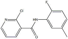 2-chloro-N-(2-fluoro-5-methylphenyl)pyridine-3-carboxamide Struktur