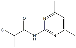 2-chloro-N-(4,6-dimethylpyrimidin-2-yl)propanamide 结构式