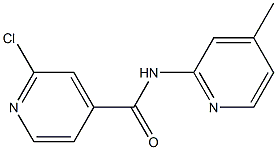 2-chloro-N-(4-methylpyridin-2-yl)pyridine-4-carboxamide,,结构式