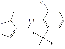 2-chloro-N-[(1-methyl-1H-pyrrol-2-yl)methyl]-6-(trifluoromethyl)aniline 结构式