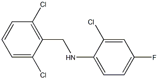 2-chloro-N-[(2,6-dichlorophenyl)methyl]-4-fluoroaniline 化学構造式