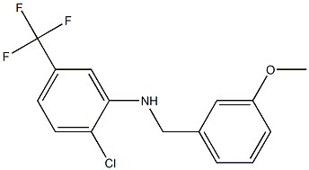 2-chloro-N-[(3-methoxyphenyl)methyl]-5-(trifluoromethyl)aniline,,结构式