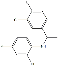 2-chloro-N-[1-(3-chloro-4-fluorophenyl)ethyl]-4-fluoroaniline,,结构式