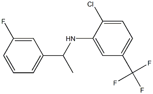2-chloro-N-[1-(3-fluorophenyl)ethyl]-5-(trifluoromethyl)aniline 结构式
