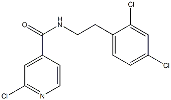2-chloro-N-[2-(2,4-dichlorophenyl)ethyl]pyridine-4-carboxamide,,结构式