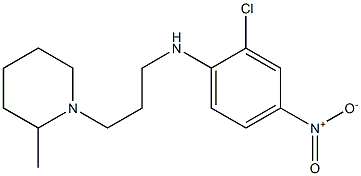 2-chloro-N-[3-(2-methylpiperidin-1-yl)propyl]-4-nitroaniline,,结构式