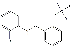 2-chloro-N-{[2-(trifluoromethoxy)phenyl]methyl}aniline,,结构式