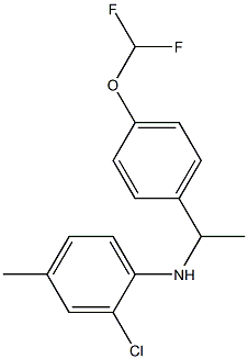 2-chloro-N-{1-[4-(difluoromethoxy)phenyl]ethyl}-4-methylaniline 化学構造式