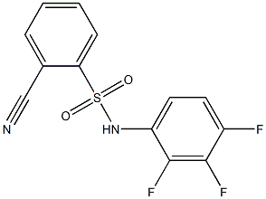 2-cyano-N-(2,3,4-trifluorophenyl)benzene-1-sulfonamide 结构式