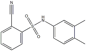 2-cyano-N-(3,4-dimethylphenyl)benzene-1-sulfonamide,,结构式