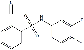 2-cyano-N-(3-fluoro-4-methylphenyl)benzenesulfonamide