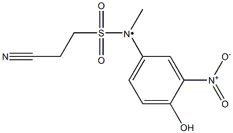 2-cyano-N-(4-hydroxy-3-nitrophenyl)-N-methylethane-1-sulfonamido,,结构式