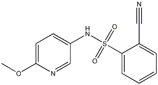 2-cyano-N-(6-methoxypyridin-3-yl)benzenesulfonamide 结构式