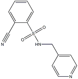 2-cyano-N-(pyridin-4-ylmethyl)benzene-1-sulfonamide,,结构式