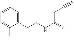 2-cyano-N-[2-(2-fluorophenyl)ethyl]acetamide 结构式