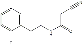 2-cyano-N-[2-(2-fluorophenyl)ethyl]acetamide 化学構造式