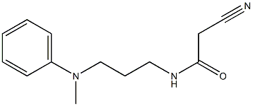 2-cyano-N-{3-[methyl(phenyl)amino]propyl}acetamide,,结构式