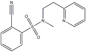 2-cyano-N-methyl-N-[2-(pyridin-2-yl)ethyl]benzene-1-sulfonamide,,结构式