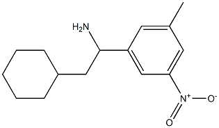 2-cyclohexyl-1-(3-methyl-5-nitrophenyl)ethan-1-amine 化学構造式
