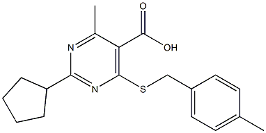 2-cyclopentyl-4-methyl-6-[(4-methylbenzyl)thio]pyrimidine-5-carboxylic acid