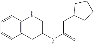 2-cyclopentyl-N-(1,2,3,4-tetrahydroquinolin-3-yl)acetamide Structure